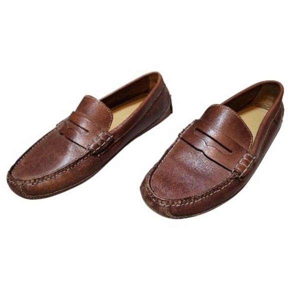 Cole Haan Men's Brown Grant Canoe Penny Loafers - Size 7M